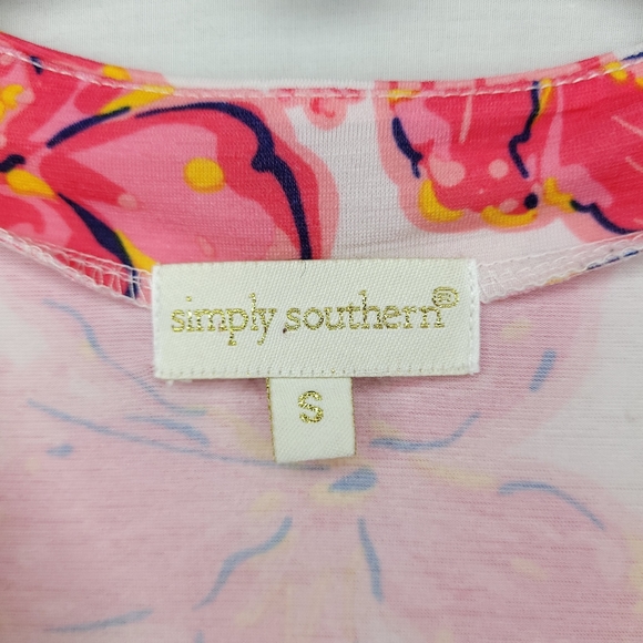 SIMPLY SOUTHERN COASTAL FLORAL TUNIC EUC SMALL - Picture 7 of 8